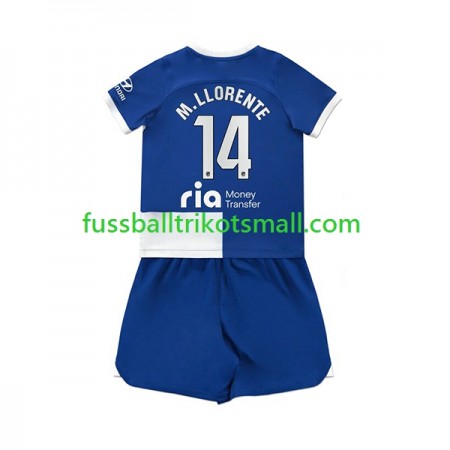 Fußballtrikots Atlético Madrid 2 Marcos Llorente 14 Kinder 2023-2024 Kurzarm Auswärts-trikot kaufen